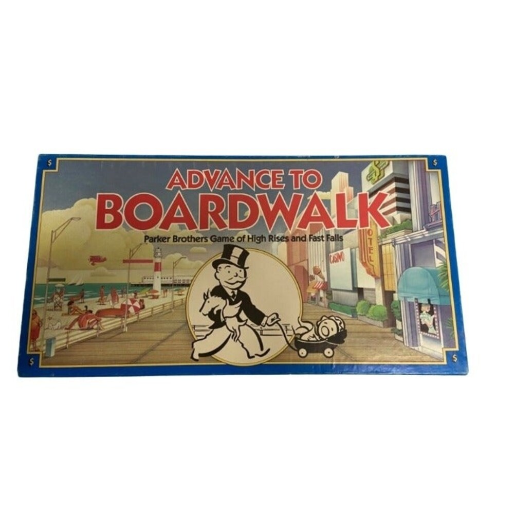 Advance to Board walk Parker Bros Game of High Rises and Fast Fall Board Game